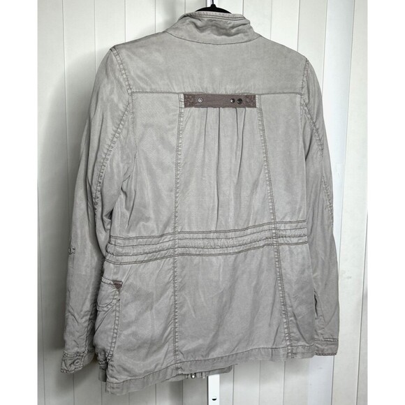 Marakech Anthropologie Utility Jacket Light Gray Army Size M - Picture 13 of 13